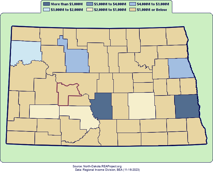 Real Personal Income by County, 2016